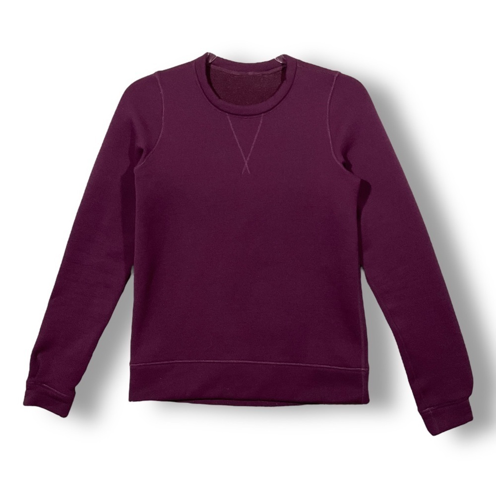 Lululemon Keep It Cozy Sweatshirt Sz 2 Crew Neck Fleece Purple Plum Athleisure - Picture 2 of 11